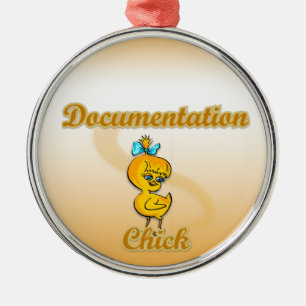 Documentation Chick Metal Tree Decoration