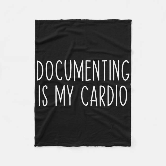 Documenting Is My Cardio Sped Teacher Collect Data Fleece Blanket (Front)