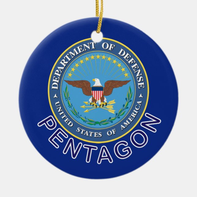 DOD Pentagon Ceramic Tree Decoration (Front)