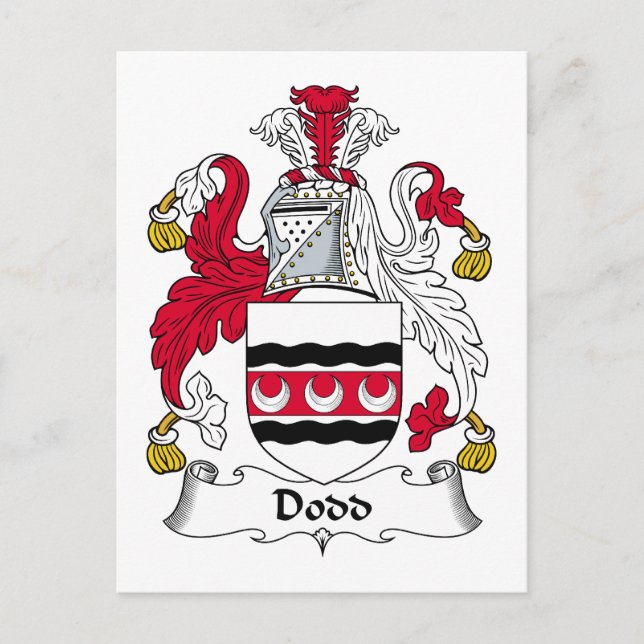 Dodd Family Crest Postcard (Front)