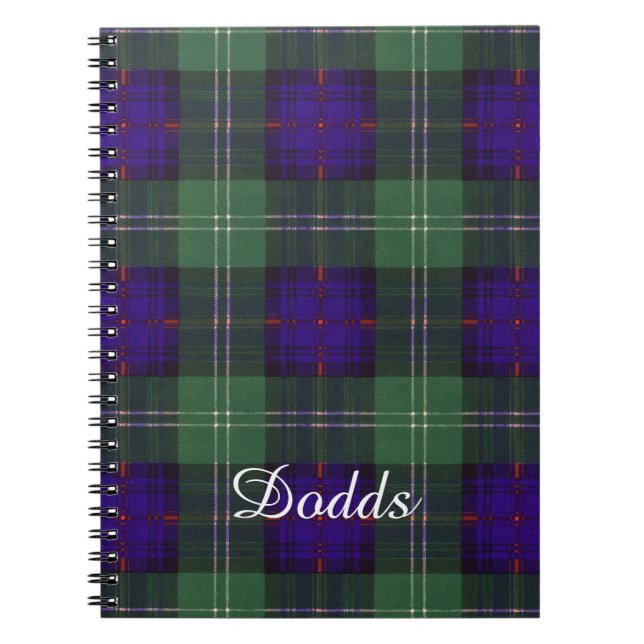 Dodds clan Plaid Scottish kilt tartan Notebook (Front)