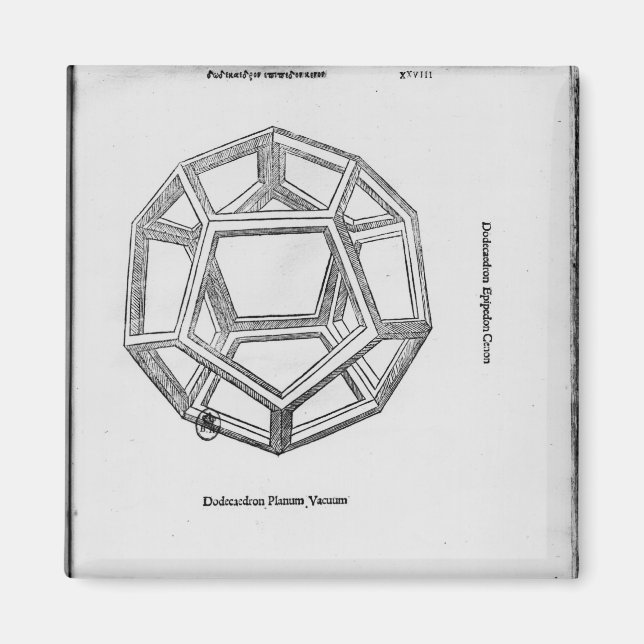 Dodecahedron, from 'De Divina Proportione' Magnet (Front)
