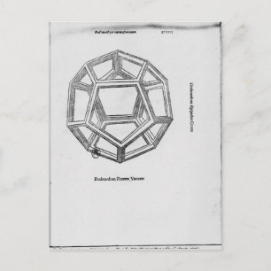Dodecahedron, from 'De Divina Proportione' Postcard