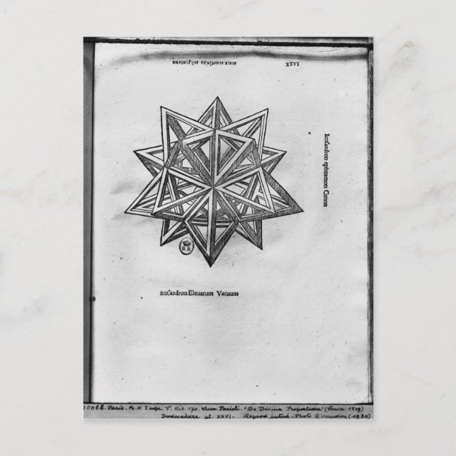 Dodecahedron, from 'De Divina Proportione' Postcard (Front)