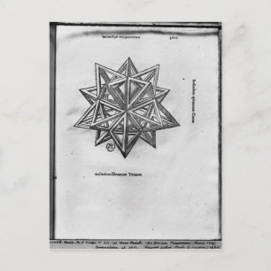 Dodecahedron, from 'De Divina Proportione' Postcard