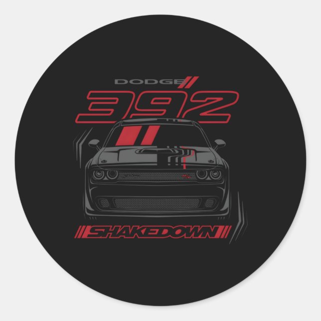 Dodge Challenger 392 Shakedown Last Call Classic Round Sticker (Front)