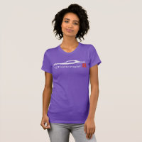 Dodge Challenger Muscle Car American Flag T-Shirt