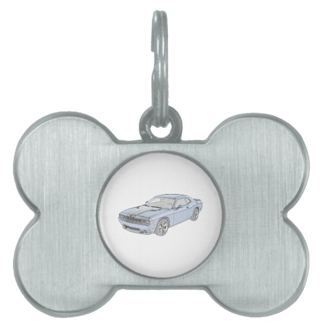 Dodge Challenger Pet Tag (Front)