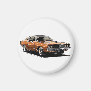 Dodge Charger, 1¼ Inch Circle Magnet