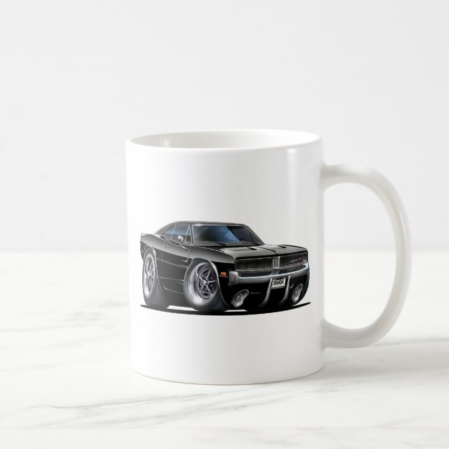 Dodge Charger Black Car Coffee Mug (Right)