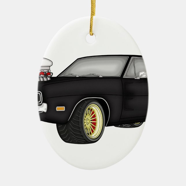 dodge charger ceramic tree decoration (Front)