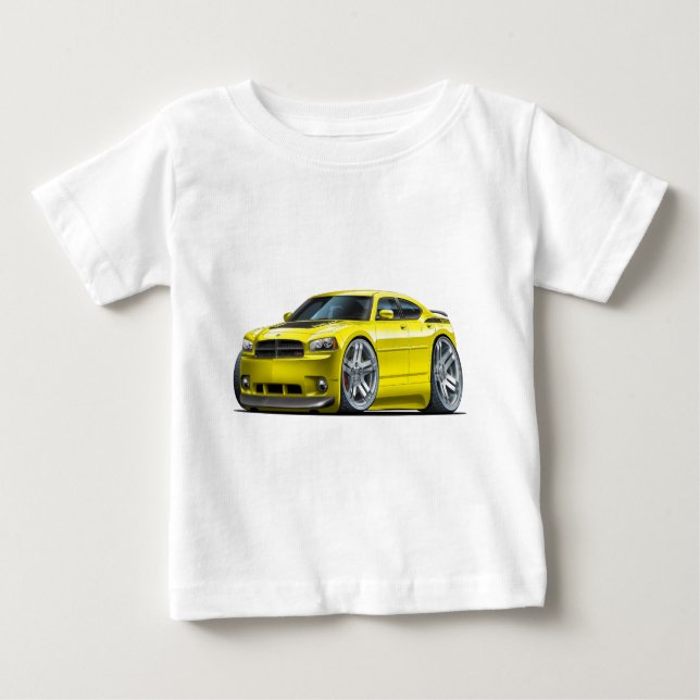 Dodge Charger Daytona Yellow Car Baby T-Shirt (Front)
