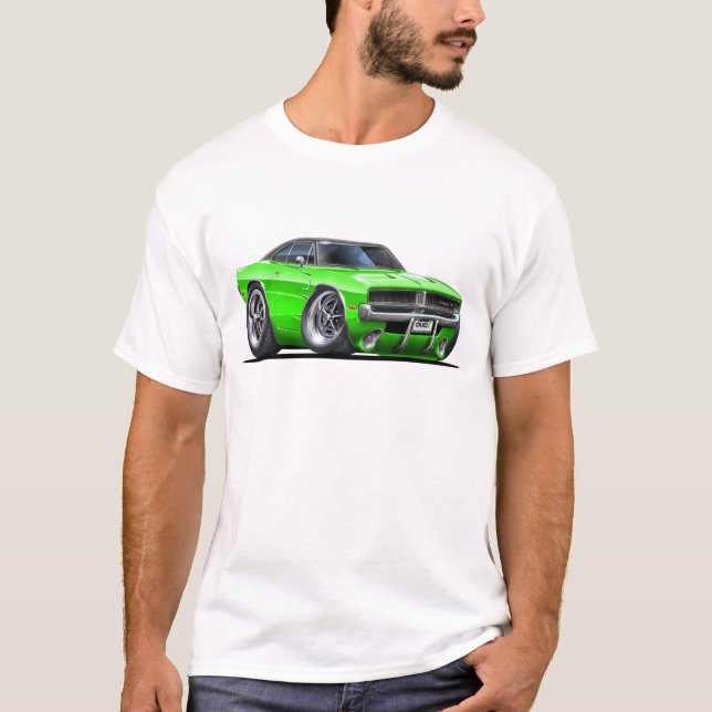 Dodge Charger Lime Car T-Shirt (Front)