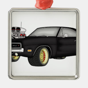 dodge charger metal tree decoration
