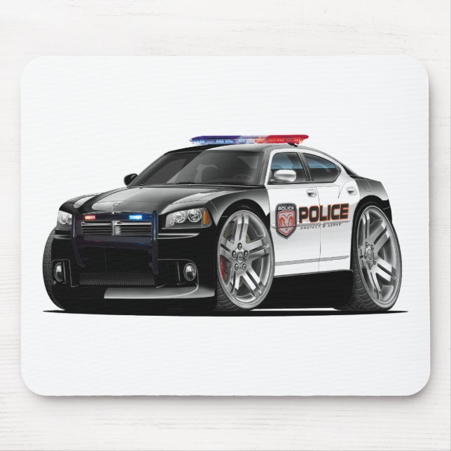 Dodge Charger Police Car Mouse Pad (Front)