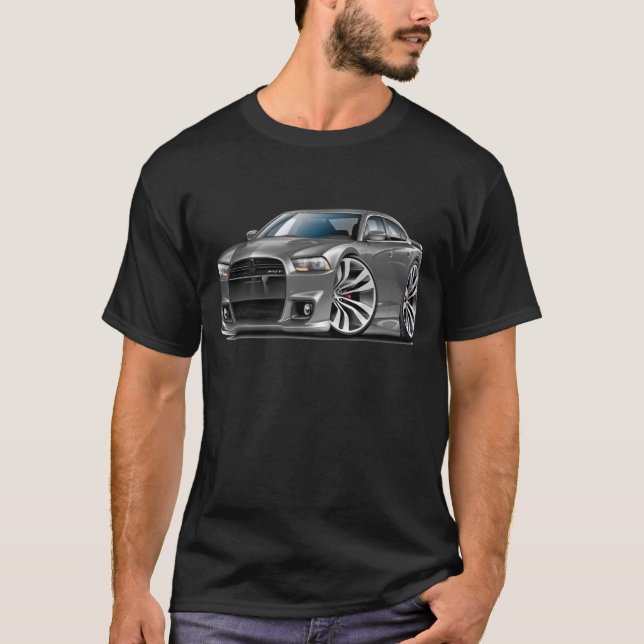 Dodge Charger SRT8 Grey Car T-Shirt (Front)