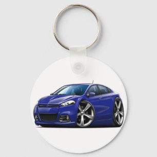 Dodge Dart Dk Blue Car Key Ring