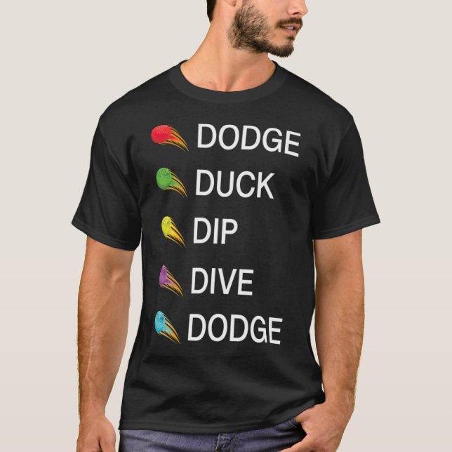 Dodge Duck Dip Dive Dodge labrador black lab  T-Shirt (Front)