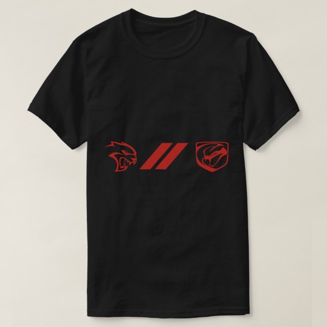 Dodge Hellcat  Viper Logo Long Sleeve  T-Shirt (Design Front)