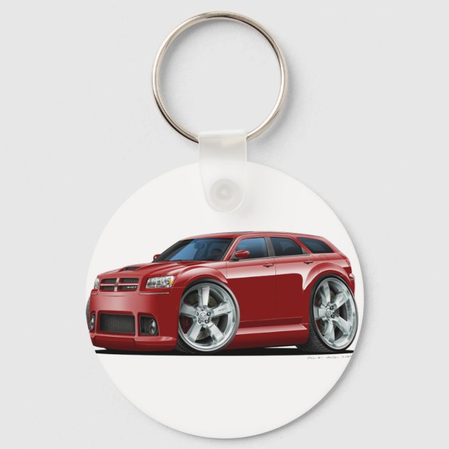 Dodge Magnum Maroon Car Key Ring (Front)