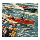 Dodge Motor Speed Boat Vintage Antique Row Ocean
