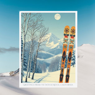 Dodge Ridge Mountain California ski resort Postcard