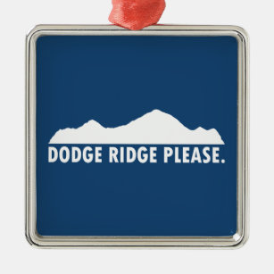 Dodge Ridge Please Metal Tree Decoration