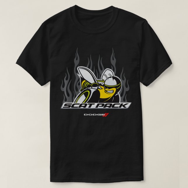 Dodge Scat Pack Flames  T-Shirt (Design Front)
