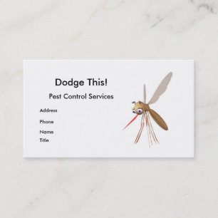 Dodge This! Pest Control - Funny Mosquito Business Card