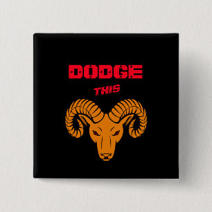 Dodge This Ram Aries Super Orange Sport 15 Cm Square Badge