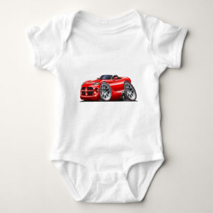 Dodge Viper Roadster Red Car Baby Bodysuit