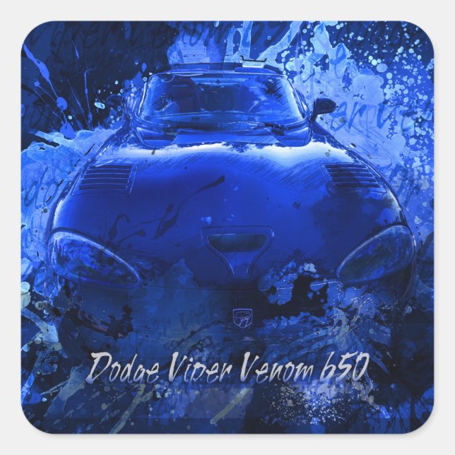 Dodge Viper Venom 650 Square Sticker (Front)