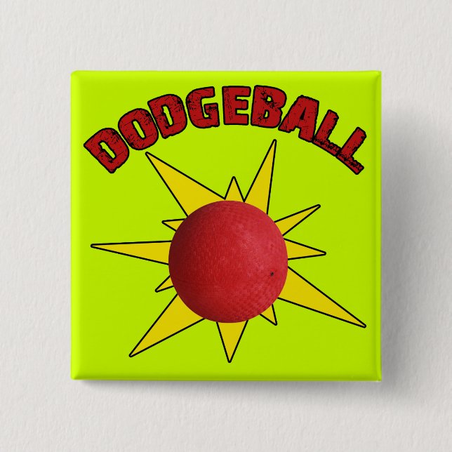 Dodgeball 15 Cm Square Badge (Front)