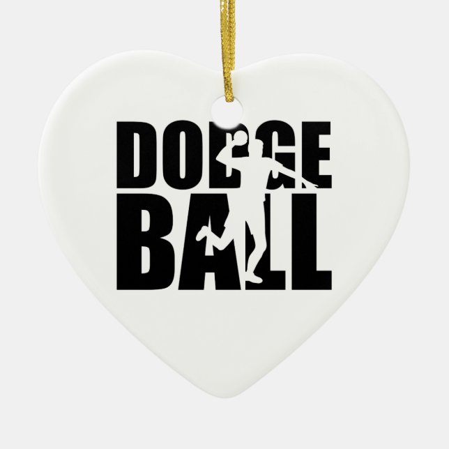 Dodgeball Ceramic Tree Decoration (Front)