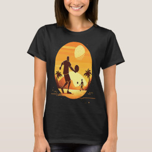 Dodgeball Champion Dad And Child Playing Dodgeball T-Shirt