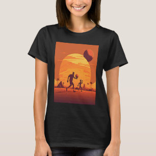Dodgeball Champion Dad And Child Playing Dodgeball T-Shirt