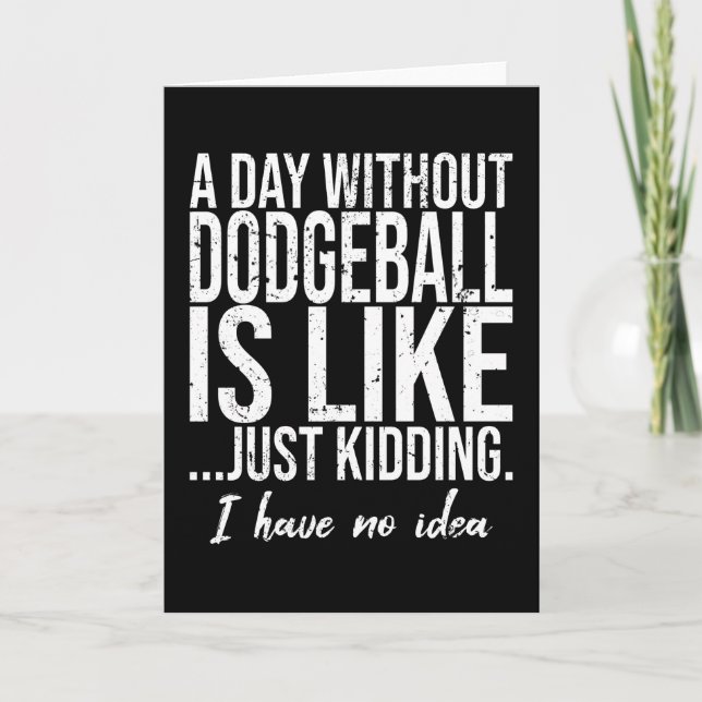 Dodgeball funny sports gift idea card (Front)