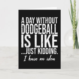 Dodgeball funny sports gift idea card