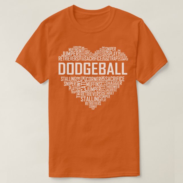 Dodgeball Heart T-Shirt (Design Front)