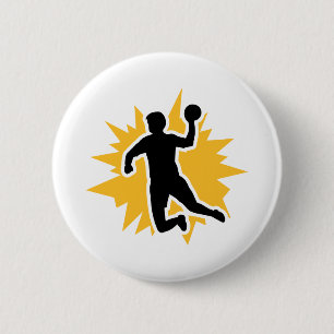 Dodgeball player 6 cm round badge