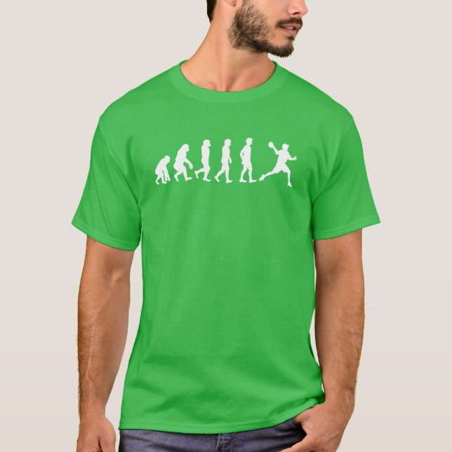 Dodgeball Player Evolution retro T-Shirt (Front)