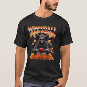 Dodgeball Player Grim Reaper 90s Bootleg Style T-Shirt