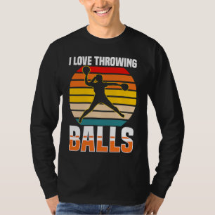 Dodgeball Quote I Love Throwing Balls Dodgeball T-Shirt