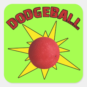 Dodgeball Square Sticker