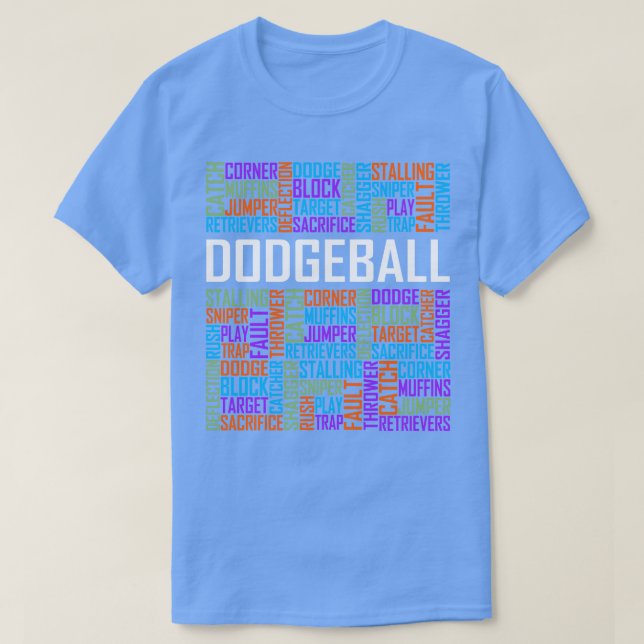 Dodgeball Words T-Shirt (Design Front)