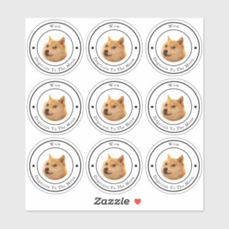 Dodgecoin Circle Business Logo Clear Sticker