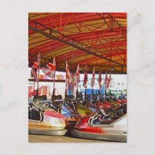 Dodgem Cars Funfair Ride Post Card