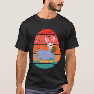 Dodo Bird Bunny Happy Easter Eggs Retro Men Women T-Shirt