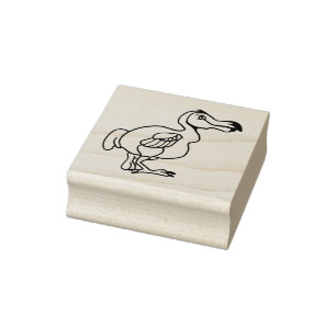Dodo Bird Cartoon Rubber Stamp