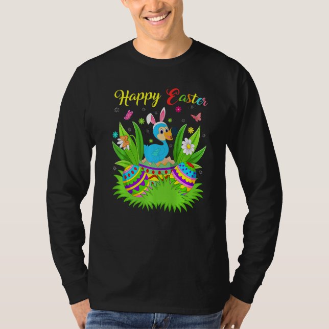 Dodo Bird  Floral Easter Egg Funny Dodo Easter  1 T-Shirt (Front)